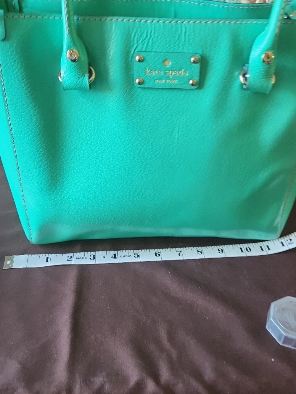 kate spade Teal Green Leather Top-Handle Tote